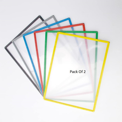 SHINING ZON PP Magnetic File Folder For Documents Certificates(Set Of 2, Multicolor)