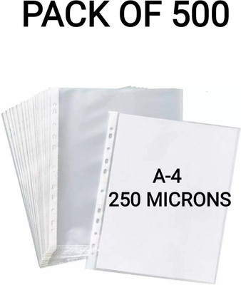 R K SALES Plastic Poly Propylene File folders(Set Of 500, Transparent)
