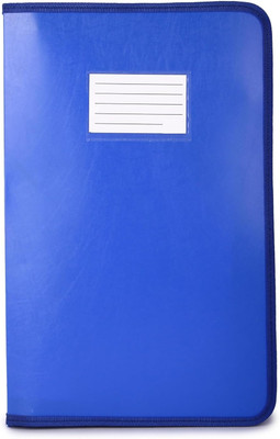 SHINING ZON Plastic Zipper Display File Folder 20 Leafs Full Scape Size For Documents(Set Of 1, Royal Blue)