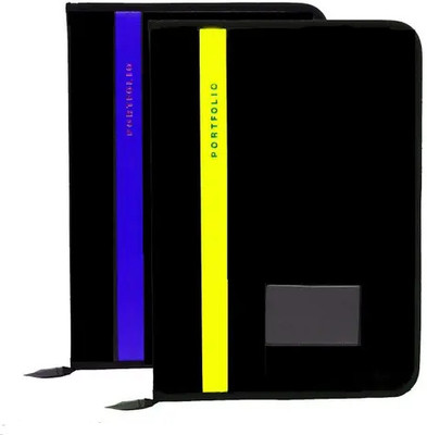 Tridev Enterprises Faux Leather Professional File Folders for Documents with 20 Sleeves(Set Of 2, Multicolor)
