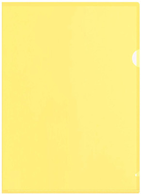 SHINING ZON Polypropylene Yellow Colour L Folder(Set Of 20, Yellow)