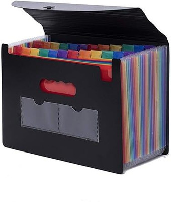 EDBIRET Plastic Expanding File Folder(Set Of 1, Black)