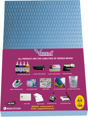 verena A/4 PVC Spiral Book Binding Sheet(Set Of 100, Transparent)