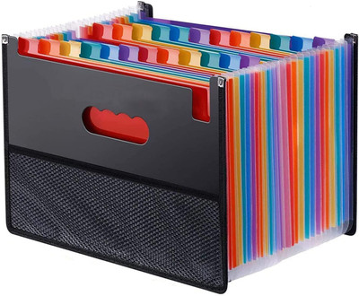 STORITE Plastic Expanding File Folder(Set Of 1, Black)
