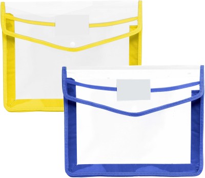 Flipkart SmartBuy Polypropylene Document Bag File Folder(Set Of 2, Yellow, Blue)