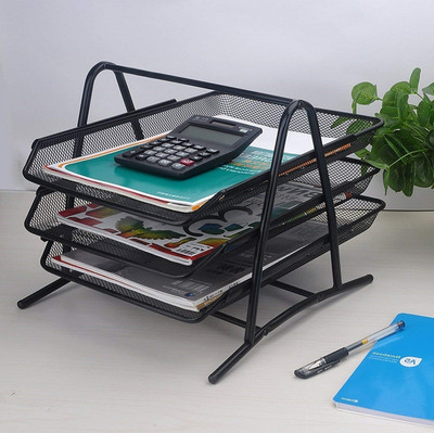 SKYBUCKET Metal Metal File Rack(Set Of 1, Black)