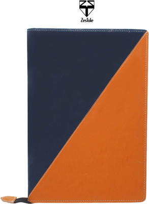 ZesTale Leatherette Document File Folder, Certificate Holder(Set Of 1, Brown , Navy)