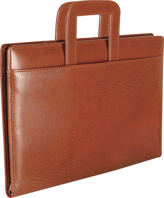 ACCIVA PU LEATHERETTE Professional Document File and Folder |Portfolio Folder|Certificates Folder|Executive Folder for documents, Document Folder for Certificates & Documents with 20 High Quality PVC Leafs (Size- B4) with Handle and Zipper closure(Set Of 1, Brown)