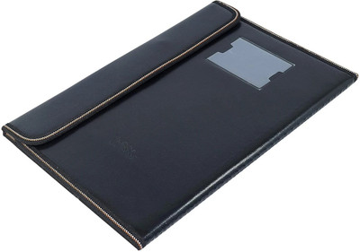 SBM Faux Leather Document Holder(Set Of 1, Black)