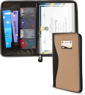 ACCIVA Faux Leatherette Professional Envelope for Certificates & Documents Executive File Holder(Set Of 1, Brown)