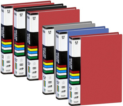 vavia PALSTIC PLASTIC FILE(Set Of 6, Multicolor)