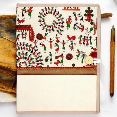 CAMPIO Fabric and Jute File Folder(Set Of 1, Multicolor)
