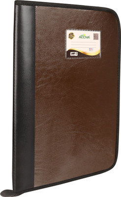 ACCIVA PU Leatherette File Folder(Set Of 1, Brown)