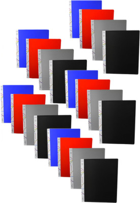 CAMPIO Polypropylene (PP) 2D Ring Binder Box A4 Size File for Certificates and Documents Ring File Folders(Set Of 20, Multicolor)