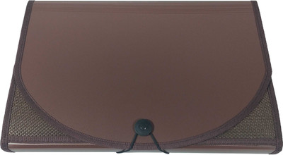 SHINING ZON Plastic 13 Pocket Expanding File Folder Multipurpose(Set Of 2, Brown)