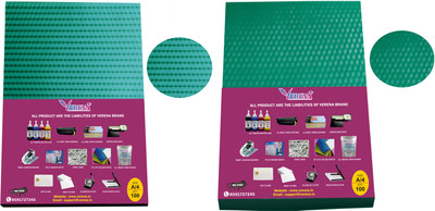 verena PVC Spiral Book Binding Sheet A4(Set Of 2, Green & Transparent Green)