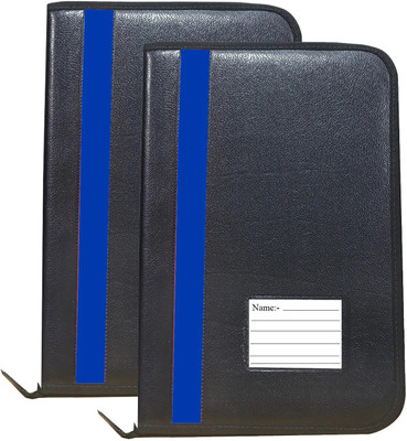 Parthav Leader Document file folder with 20 leafs(Set Of 2, Blue)