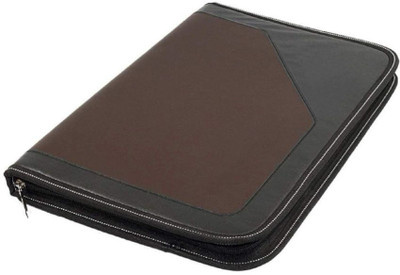 BANISTROKES PU Leather 24 File Sleeve to Store A4 Professional Files and Folders(Set Of 1, Black, Maroon)