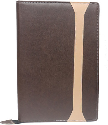 Kopila PU 20 Leef's PU Leather A4 & FS Office Document,certificate ,Document Bag File Folder Set of-1(Set Of 1, Brown)