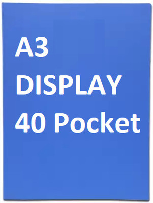 vavia Plastic A3 Display file - 40 pockets(Set Of 1, Blue)