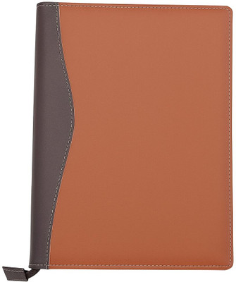 kittu Faux Leather File folder(Set Of 1, Brown, Black)