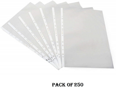 NSSP Plastic Plastic Clear Folder Leafs Sheet(Set Of 250, Transparent)