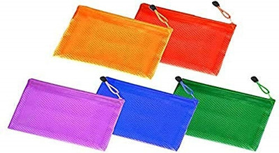 SHINING ZON Plastic Document Pouch(Set Of 20, Multicolor)