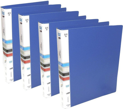 Lichie 2 D Ring Binder FILE(Set Of 4, Blue)