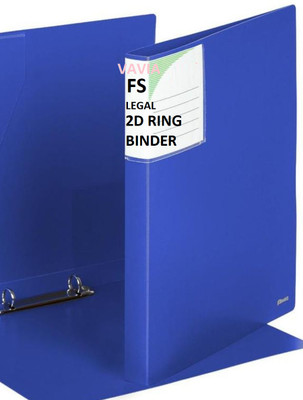 vavia 2D RING BINDER -1 PSC Plastic Ring Binder File, 2D LEGAL / FS Size Tough plastic(Set Of 1, Blue)