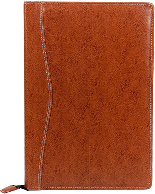 ZesTale PU Leather Multipurpose File Folder/Document Holder/certificate file(20 Leaves)(Set Of 1, Tan)