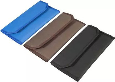 Anicca Nylon Expanding Multi Color Cheque Book Holder Passbook Passport Holder Set of 3(Set Of 3, Multicolor)