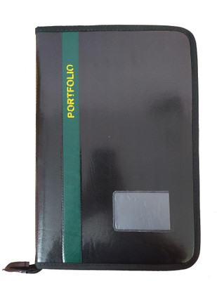 Singhal Paradise Leather Document File(Set Of 1, Green)