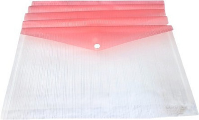 Manjri PLASTIC DOCUMENT/CERTIFICATE FOLDER(Set Of 5, Red)