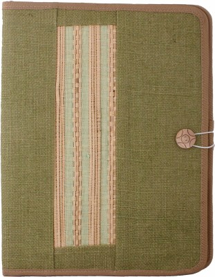 ZesTale Jute and Bamboo File Folder(Set Of 1, Green)