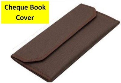 FileMate Cloth CHEQUE BOOK COVER(Set Of 1, Brown)
