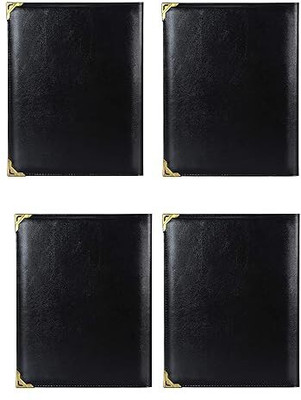 MPRI Rexine REXINE bill holder(Set Of 4, Black)