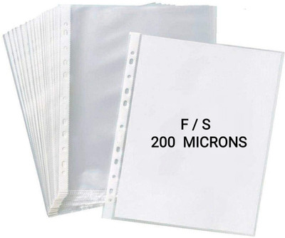 R K SALES Plastic Sheet Protector(Set Of 300, Transparent)