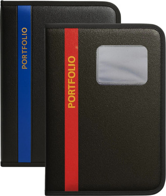 WTS GLOBAL PU Leather Portfolio Folder(Set Of 1, Multicolor)