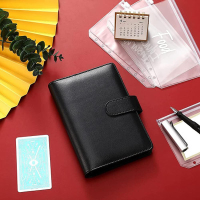 Vinskep Faux Leather File Folder(Set Of 1, Black)
