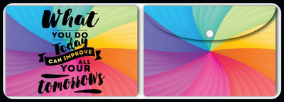 Nourish Plastic Document Folder(Set Of 2, WHAT YOU)