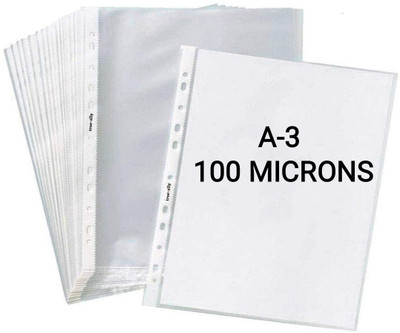 R K SALES Poly Propylene Document Sleeves(Set Of 500, Transparent)