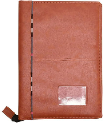 CAMPIO Leatherette Professional B4 File Executive Zip Bag with 20 Inner Leafs Document Holder(Set Of 1, Brown)