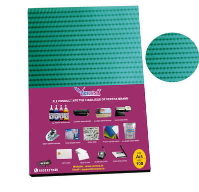 verena PVC Spiral Binding Sheet A4(Set Of 100, Transparent Green)