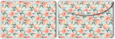Nourish Plastic Document Folder(Set Of 2, Peach-Lily)