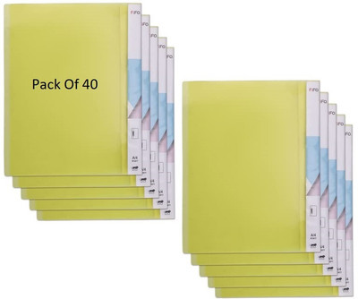 SHINING ZON Report File A4 Size For Documents Certificates(Set Of 40, Yellow)