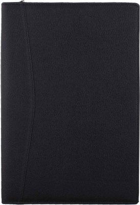 ZesTale Premium Leatherette 2 Ring Document Folder(Set Of 1, Black)