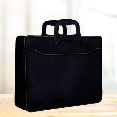 Edtepy Thickened Oxford Fabric – Durable and water-resistant A4 Document Organizer Bag / File Folder Briefcase(Set Of 1, Black)