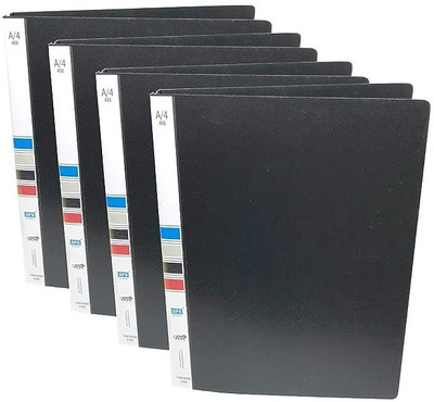 verena Plastic 2D Ring Binder(Set Of 4, Black)
