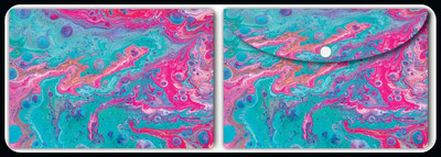 Nourish Plastic Document Folder(Set Of 2, Blue-Marble)