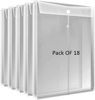 SHINING ZON HEVY PLASTIC PolyPropylene Document File(Set Of 18, Transparent)